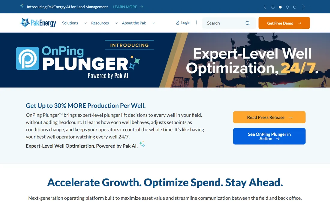 PakEnergy homepage