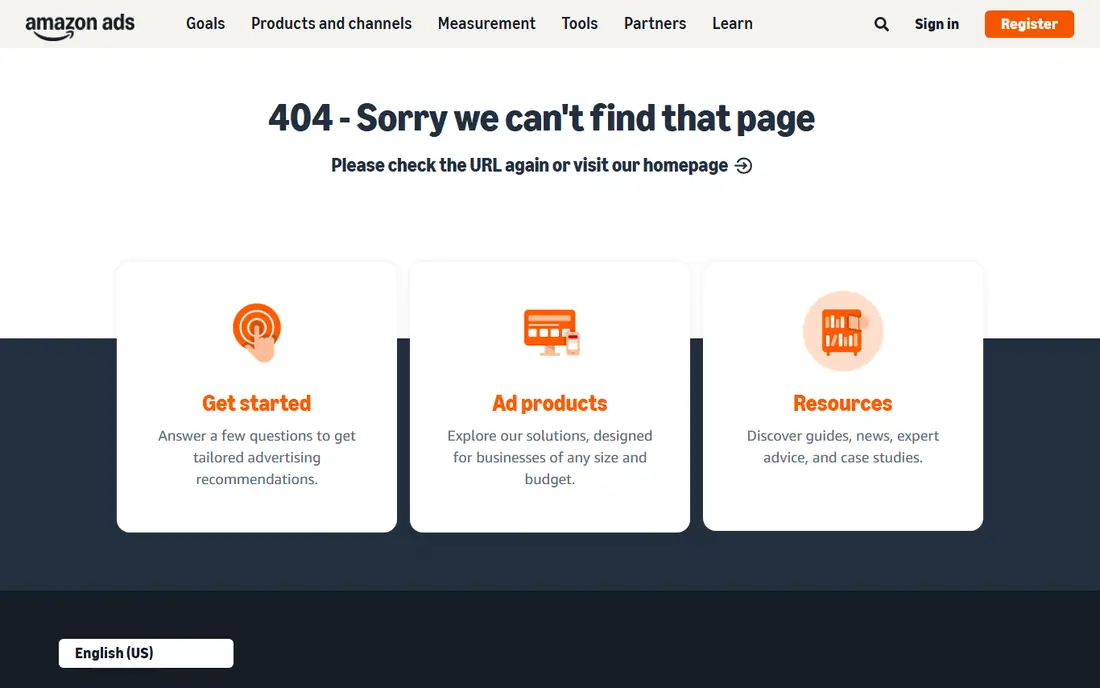 Amazon DSP homepage