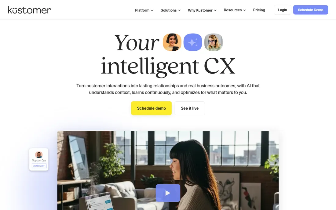 Kustomer homepage