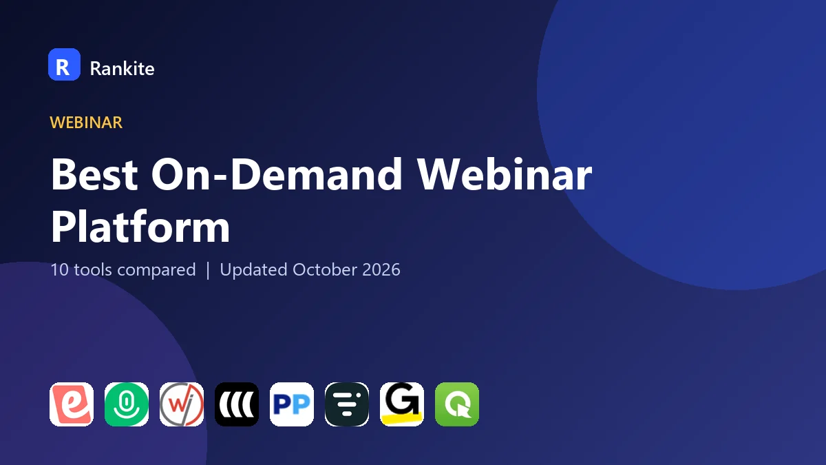 Best On-Demand Webinar Platform in 2026: 10 Tools Compared