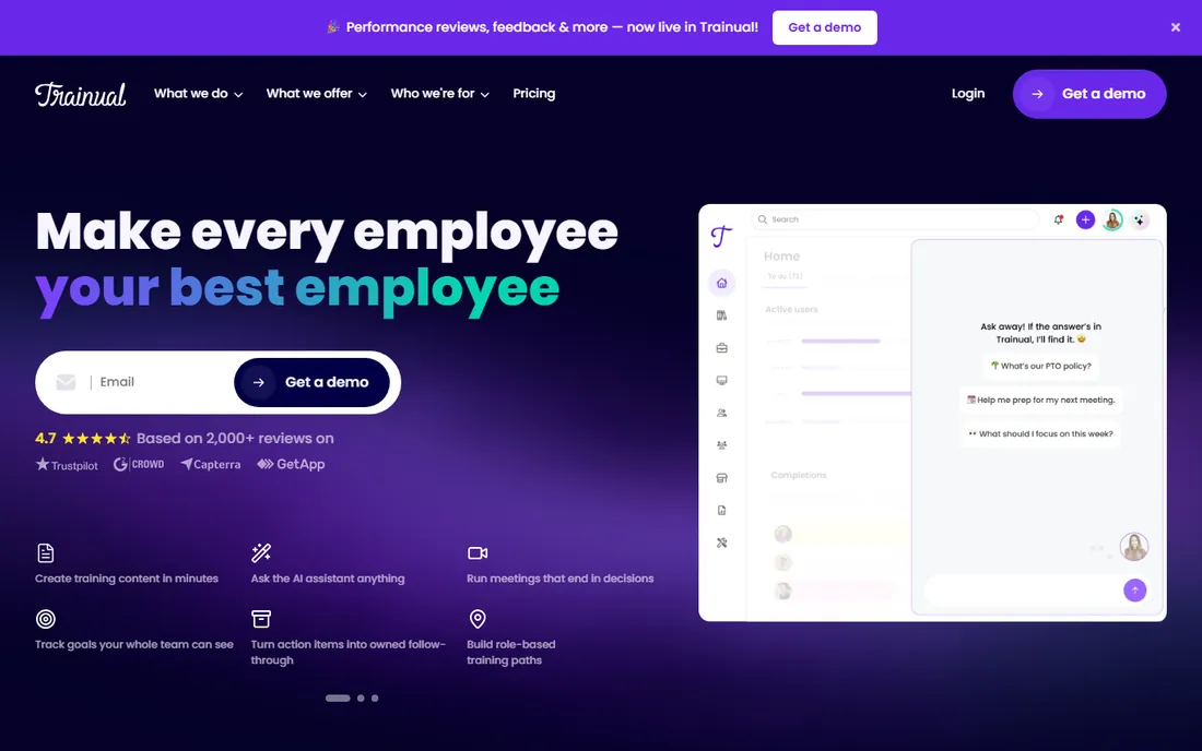 Trainual homepage