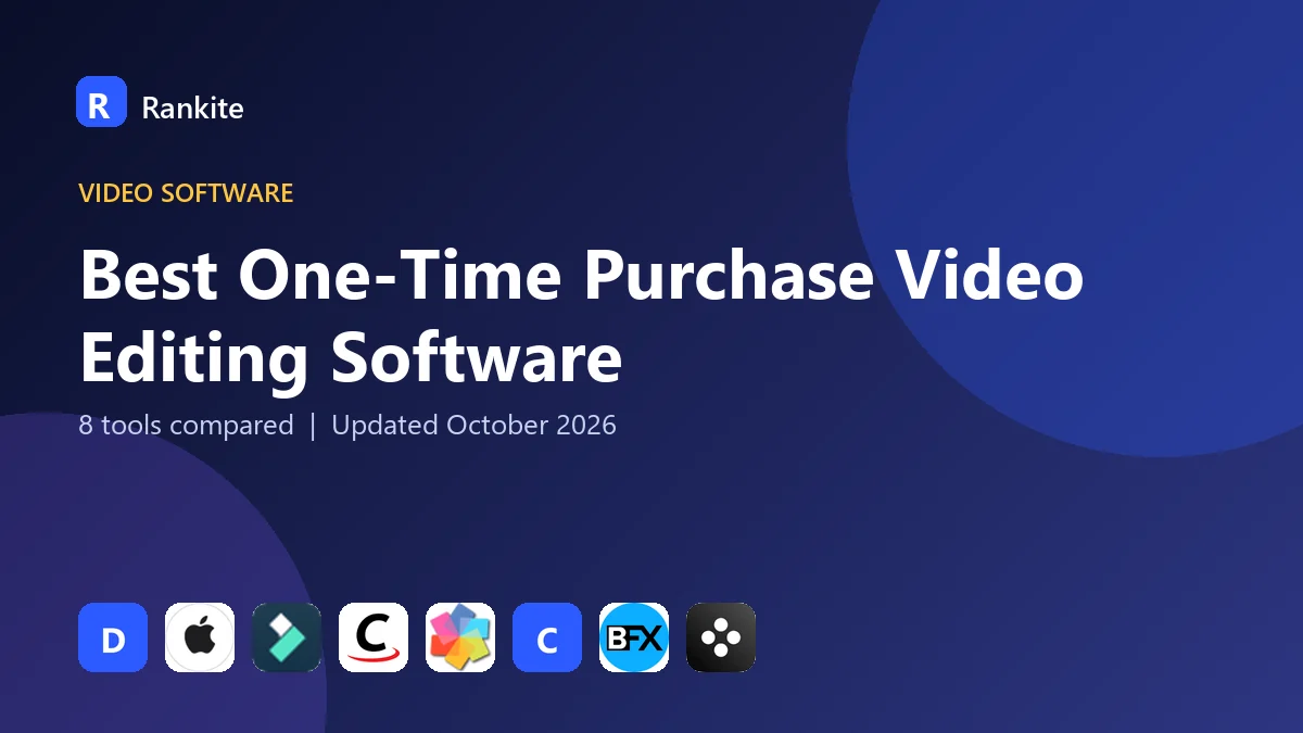 Best One-Time Purchase Video Editing Software: 8 Tools Compared