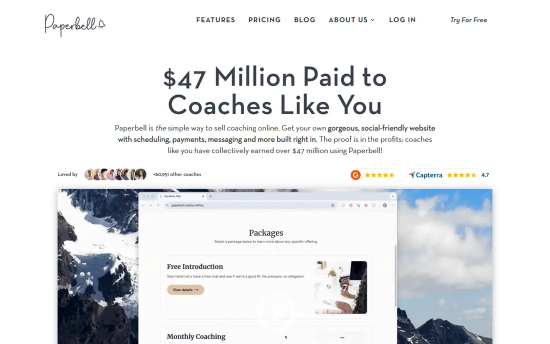 Paperbell homepage