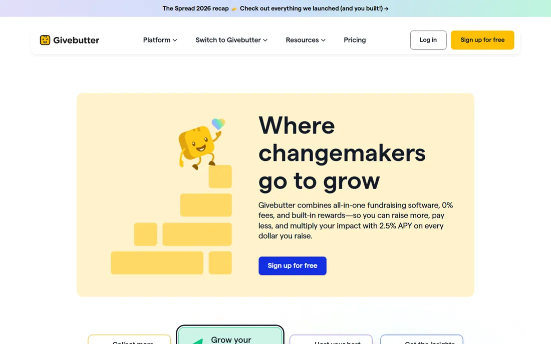 Givebutter homepage