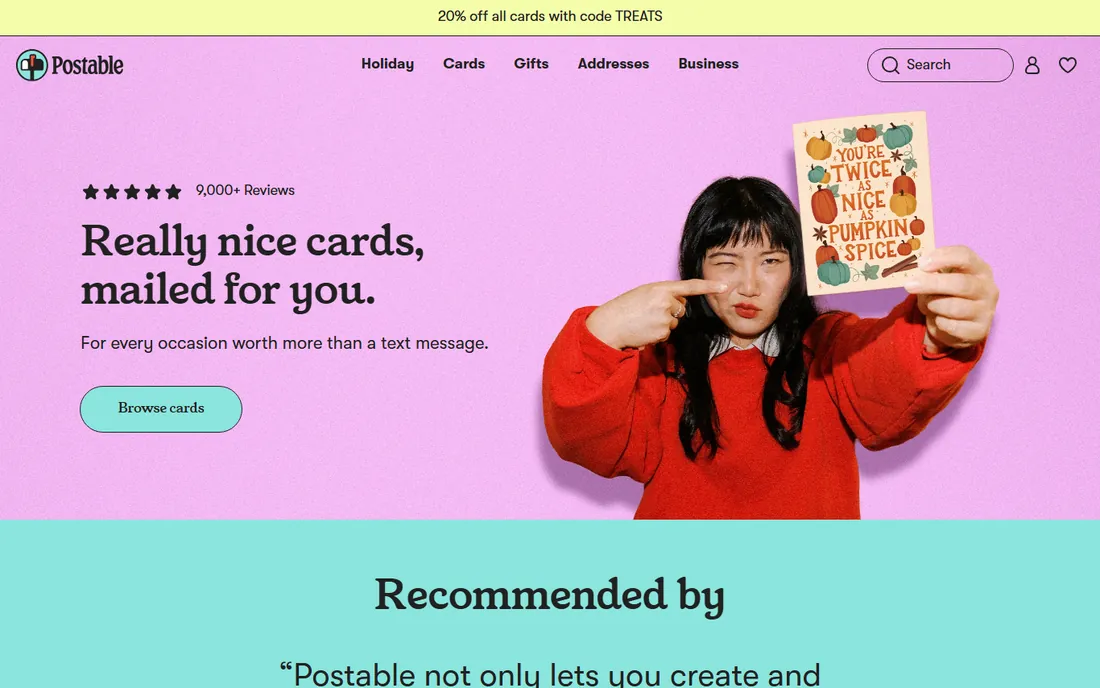 Postable homepage