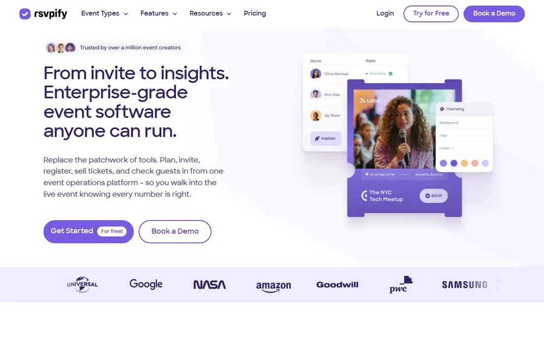 RSVPify homepage