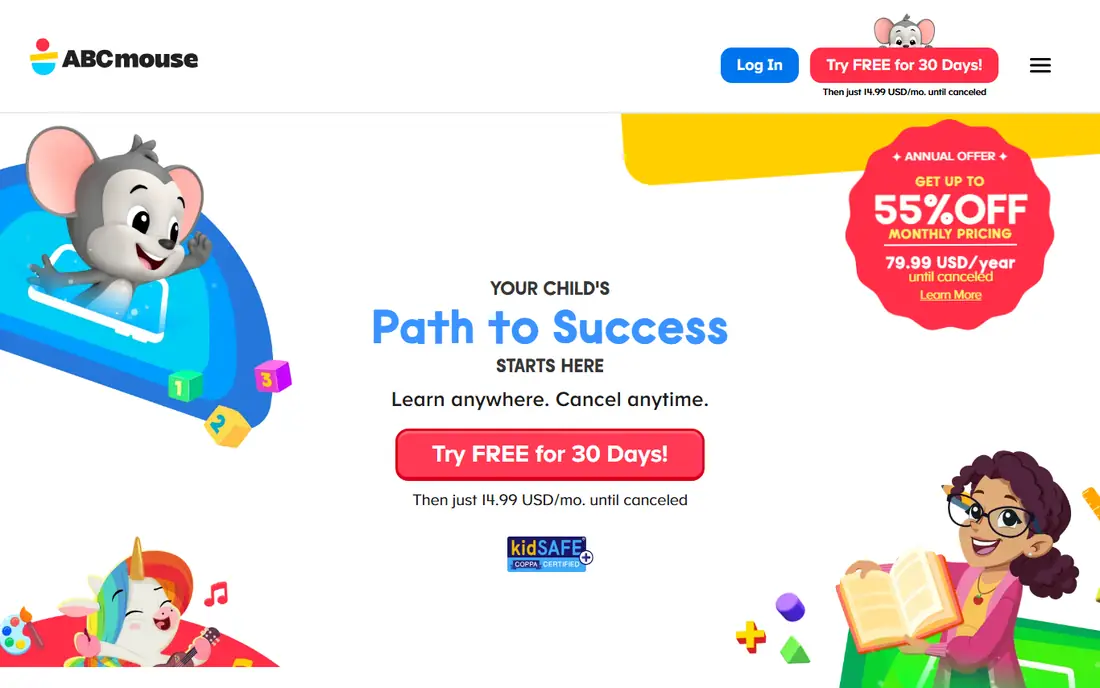 ABCmouse homepage
