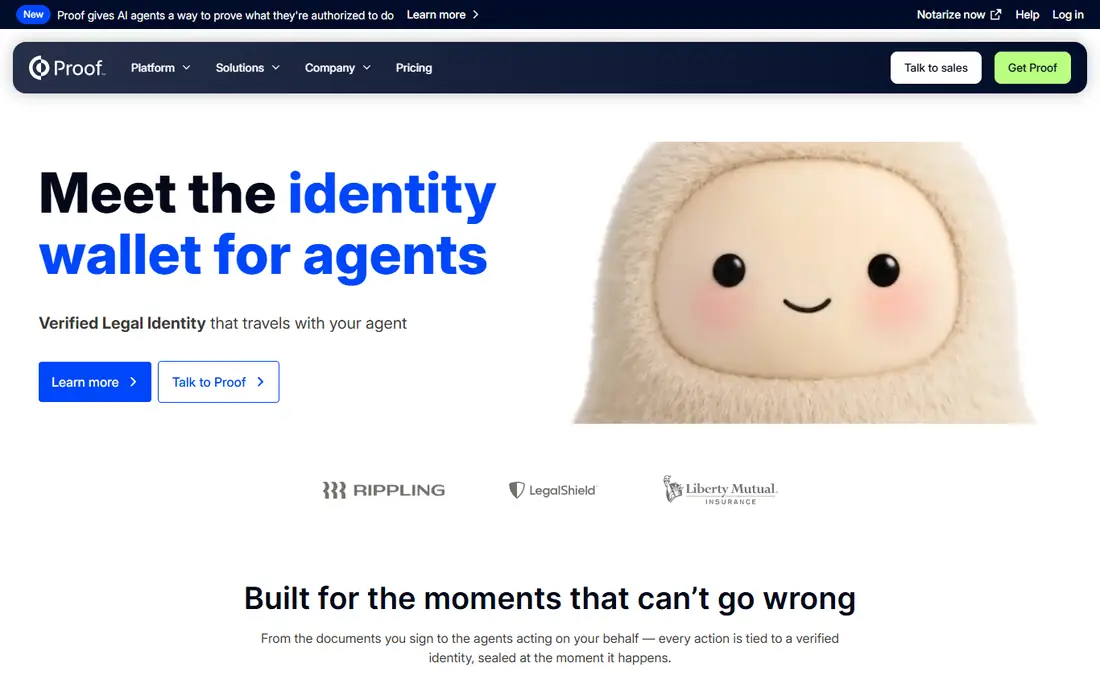 Proof homepage