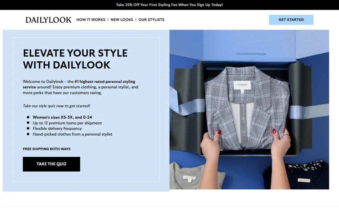Dailylook homepage