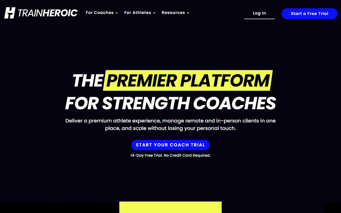 TrainHeroic homepage