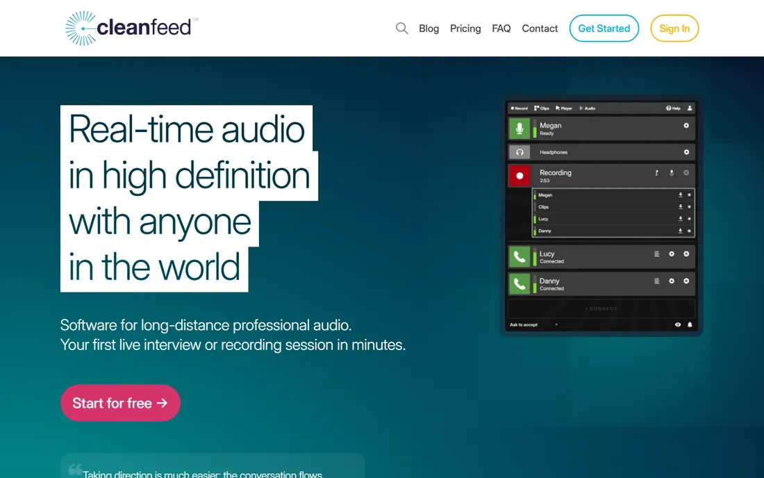 Cleanfeed homepage