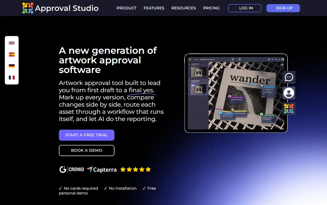 Approval Studio homepage