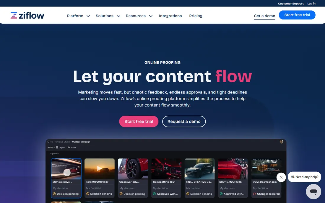 Ziflow homepage