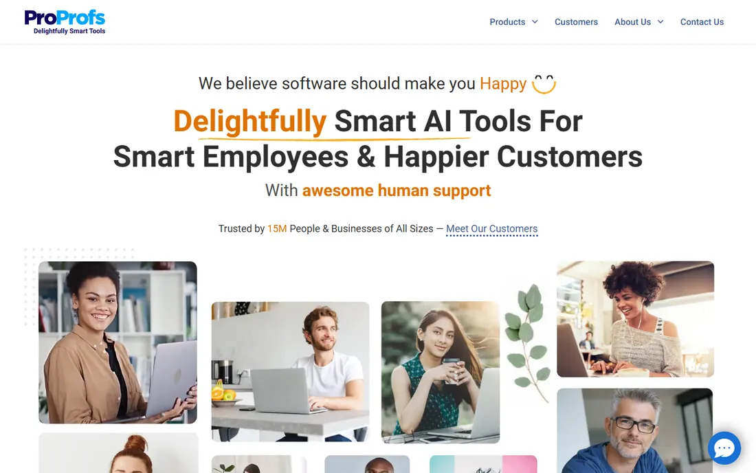 ProProfs Quiz Maker homepage