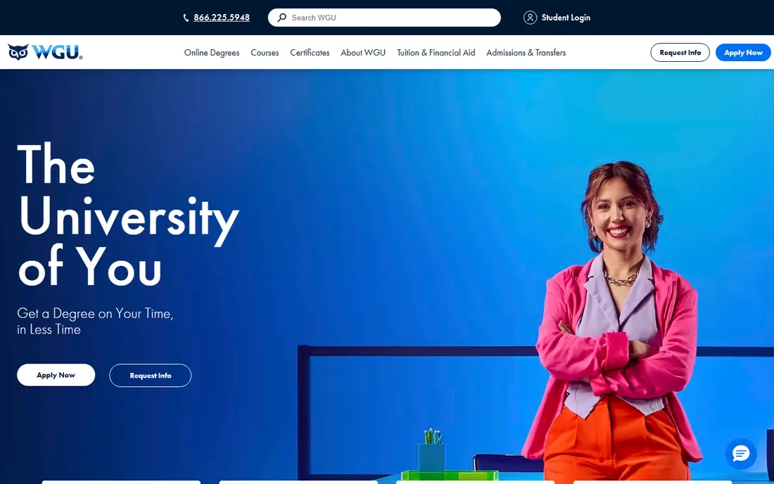 Western Governors University homepage