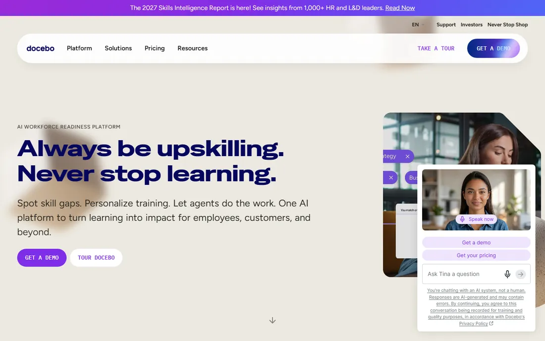 Docebo homepage