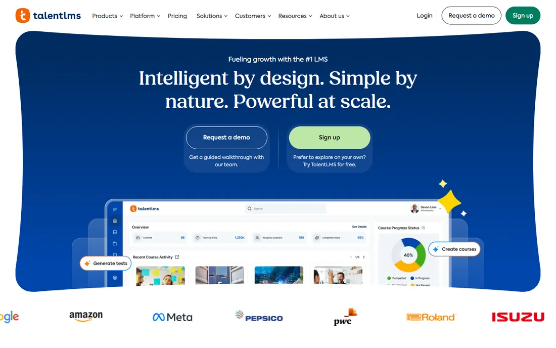TalentLMS homepage