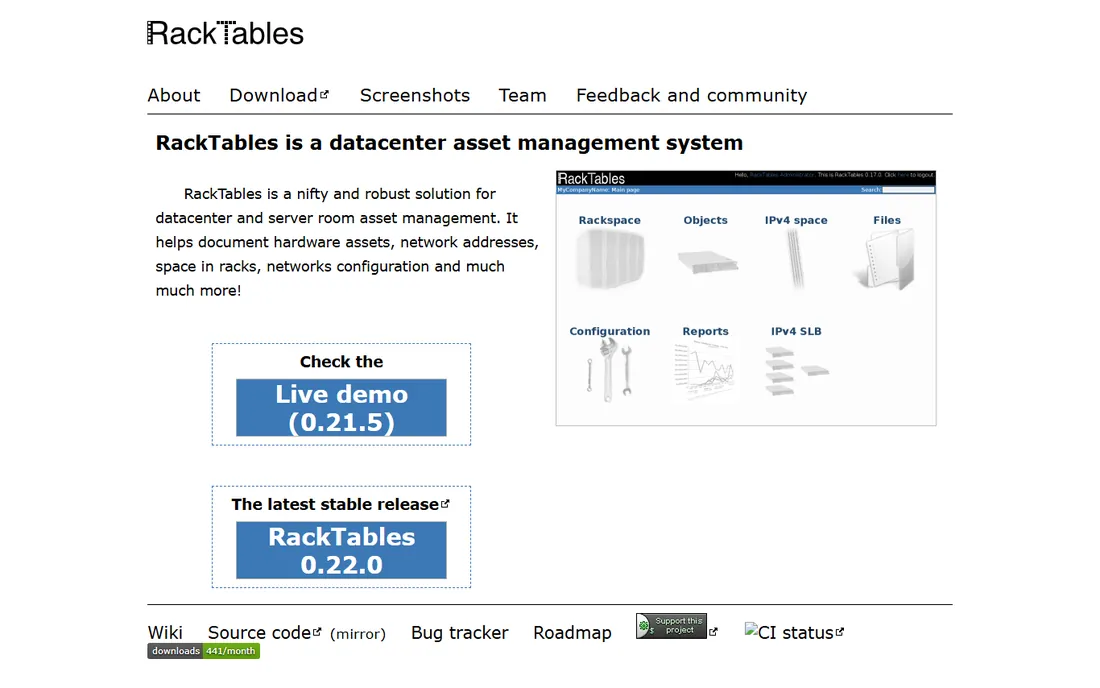 RackTables homepage