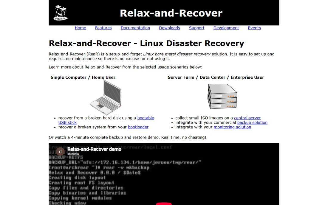 Relax-and-Recover homepage
