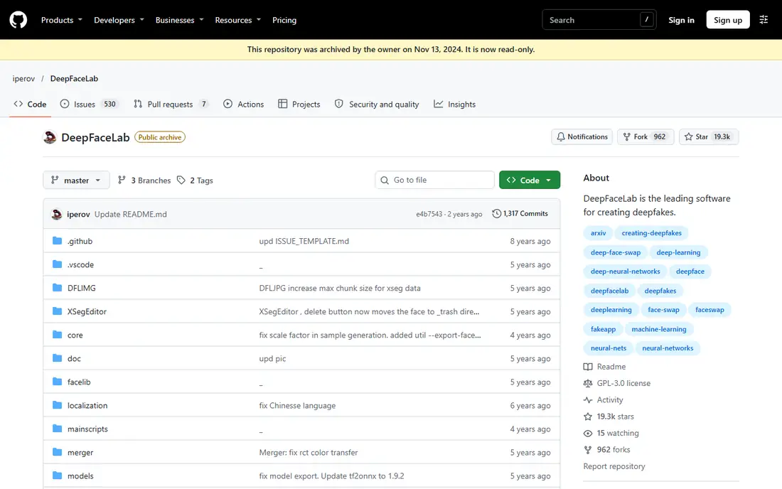 DeepFaceLab homepage
