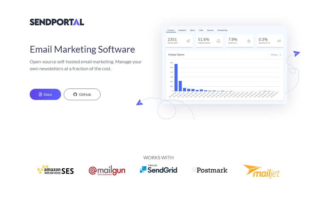 SendPortal homepage