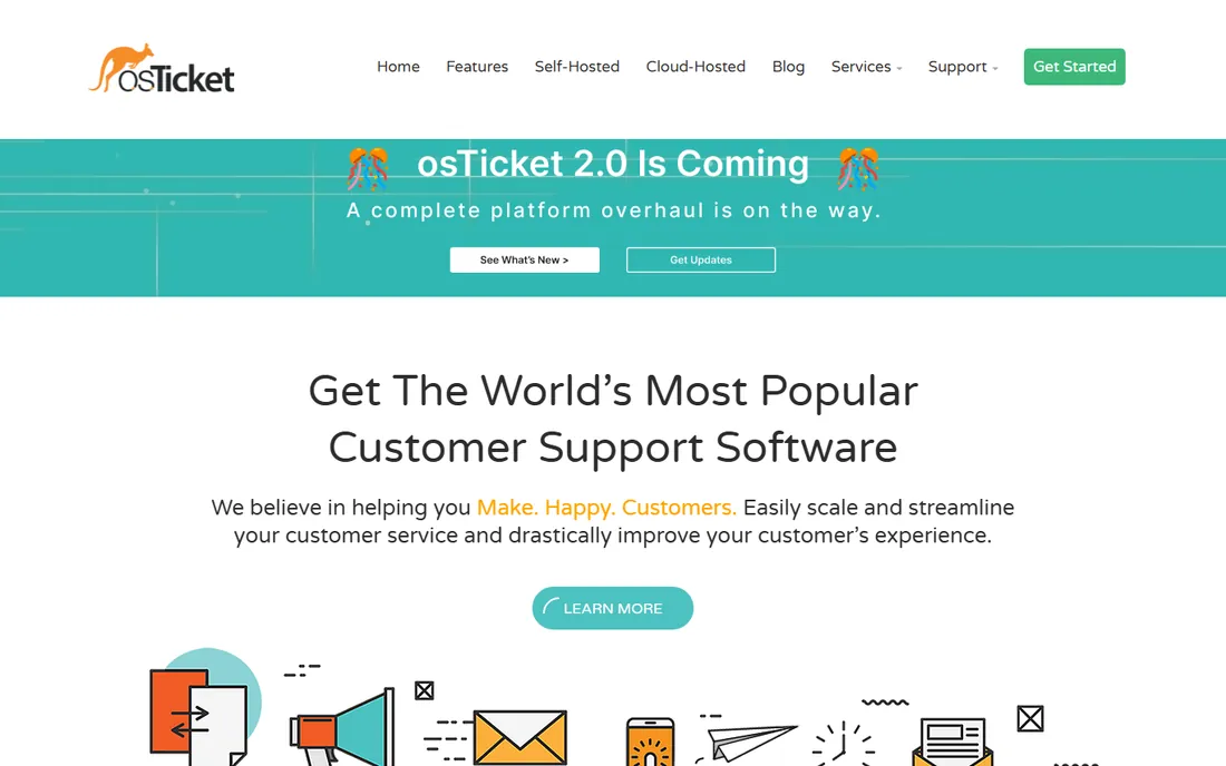 osTicket homepage