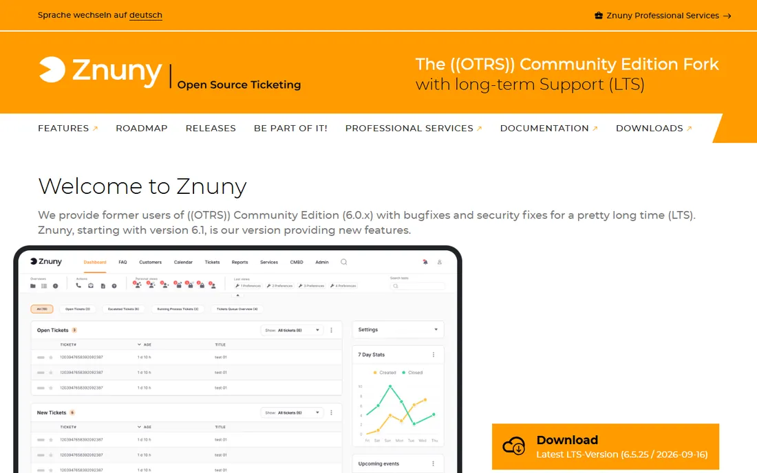 Znuny homepage