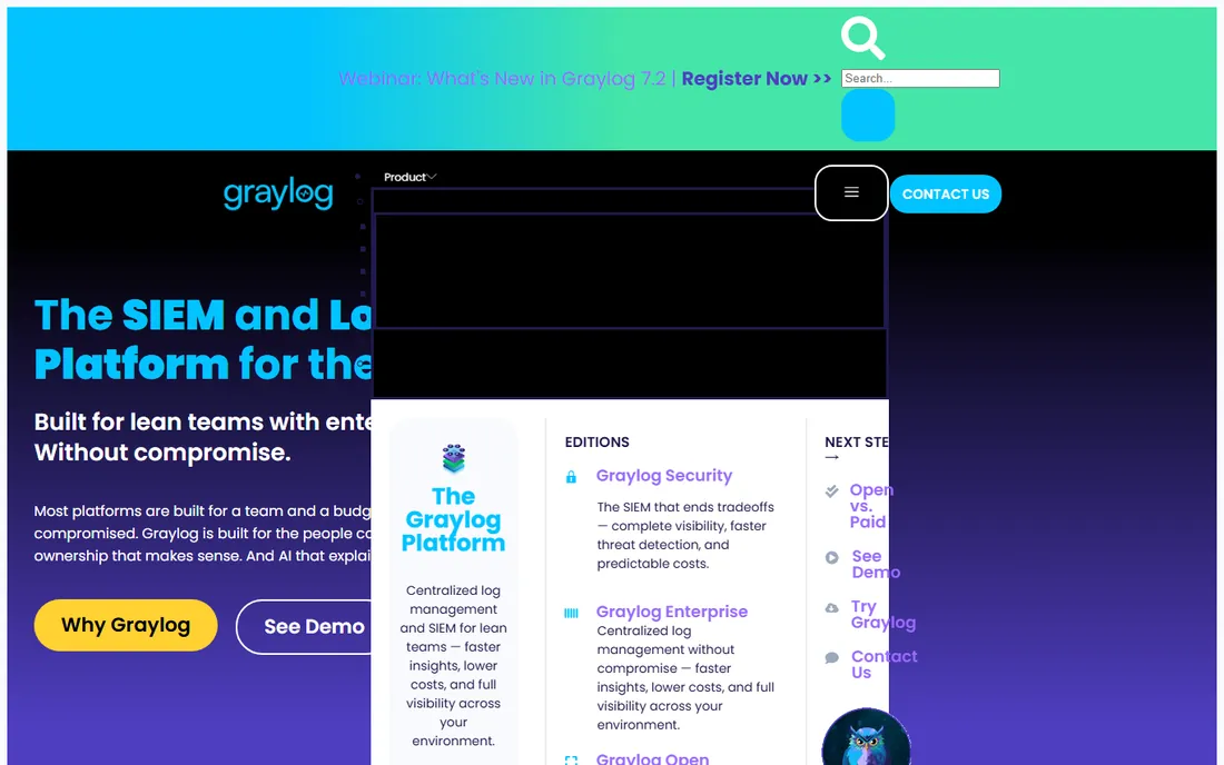 Graylog homepage