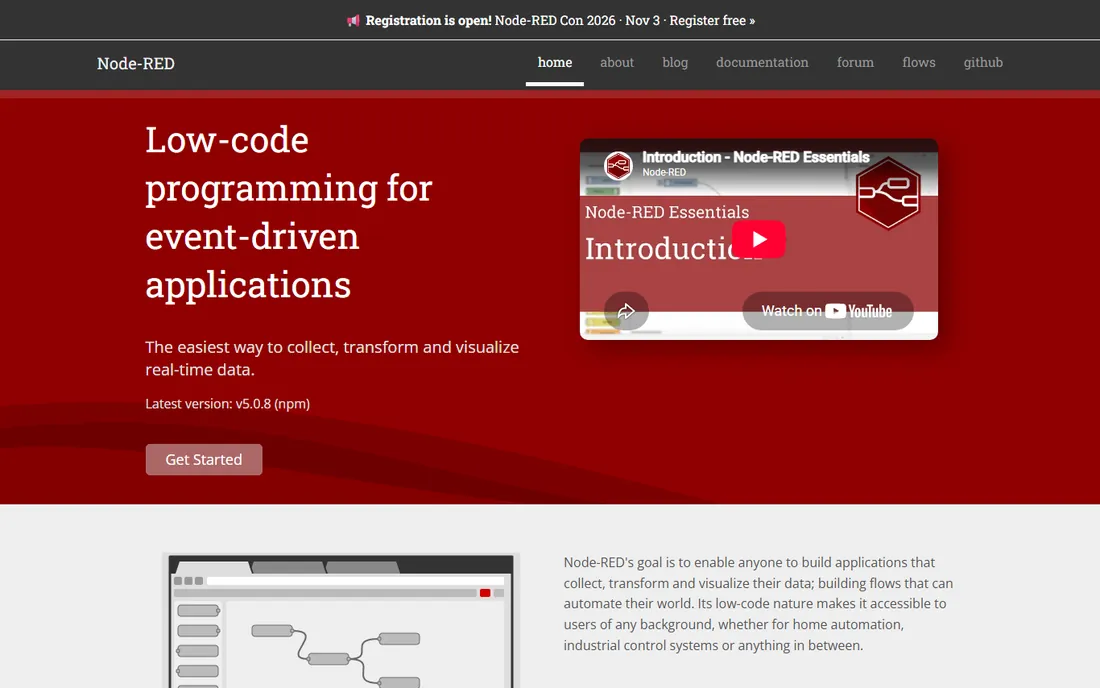 Node-RED homepage