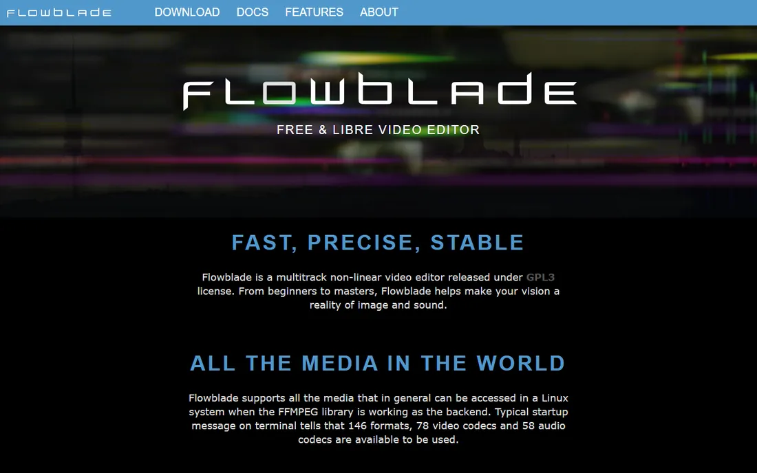 Flowblade homepage