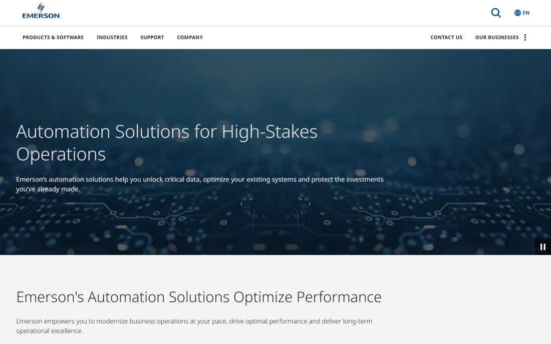 Emerson homepage