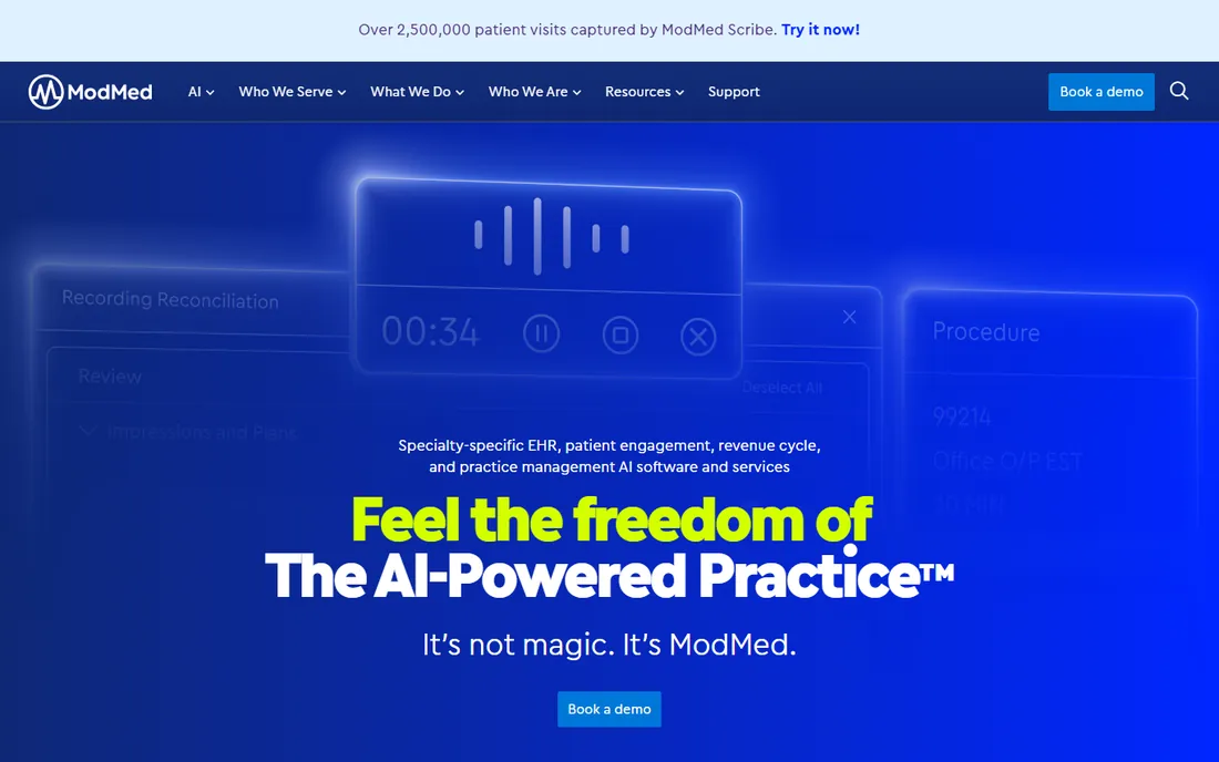 Modernizing Medicine (EMA) homepage