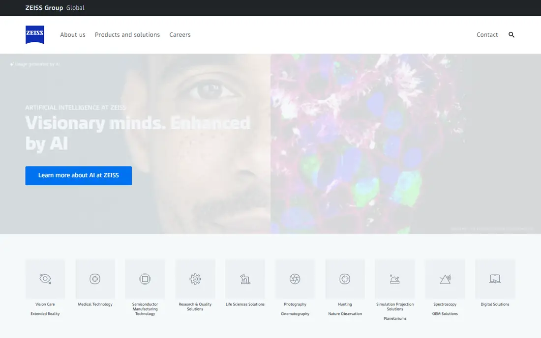 ZEISS homepage