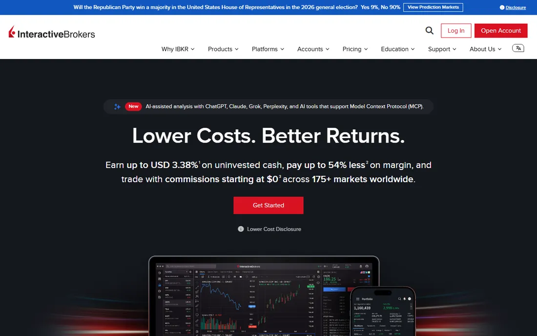 Interactive Brokers homepage