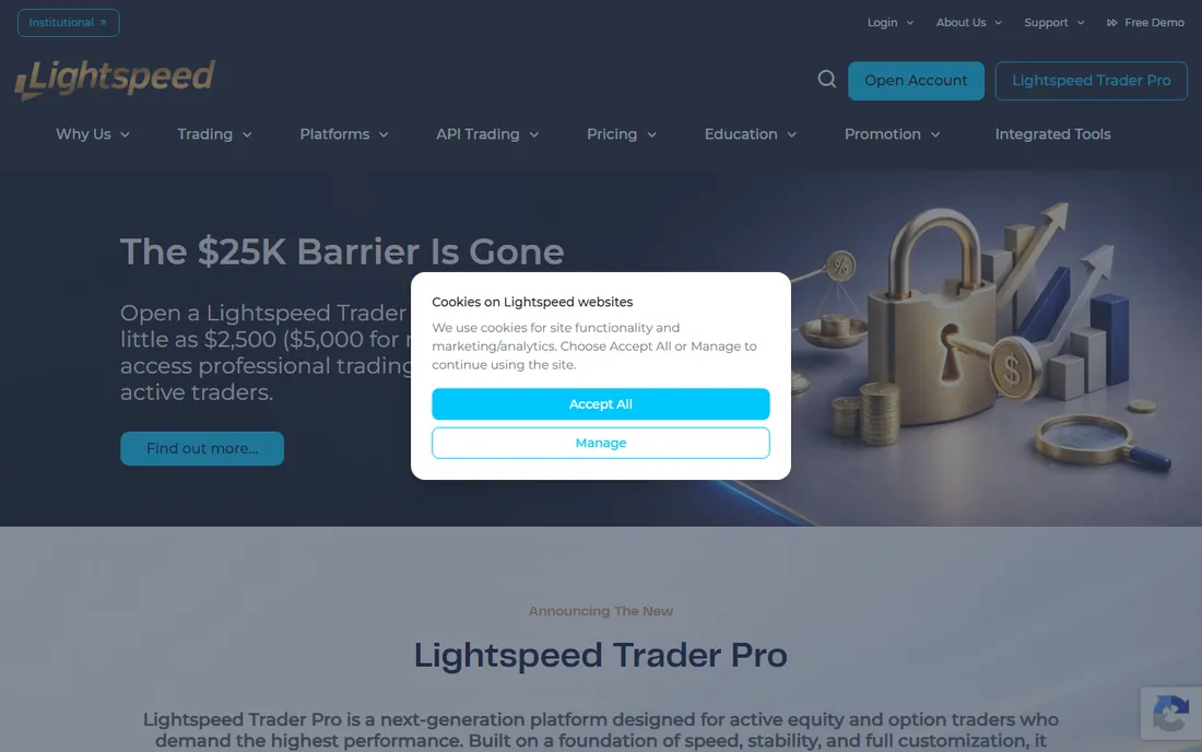 Lightspeed Trader homepage