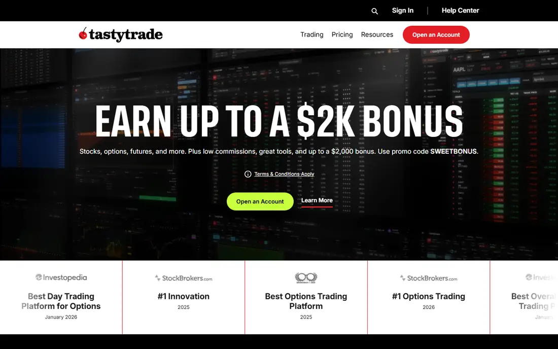 tastytrade homepage