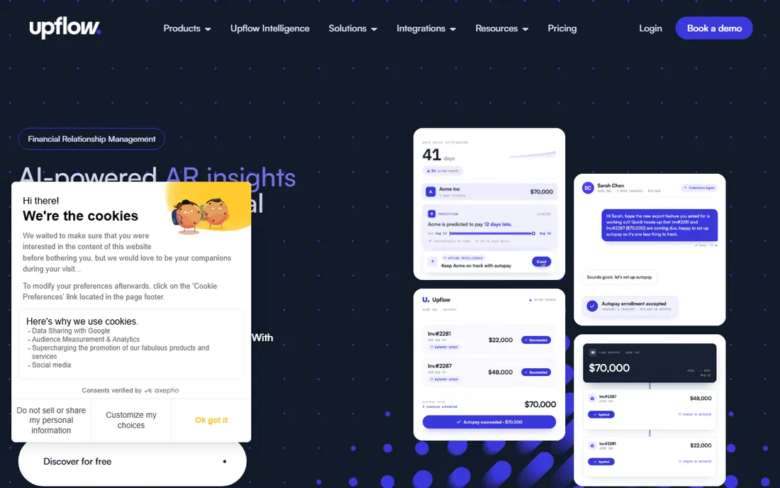 Upflow homepage