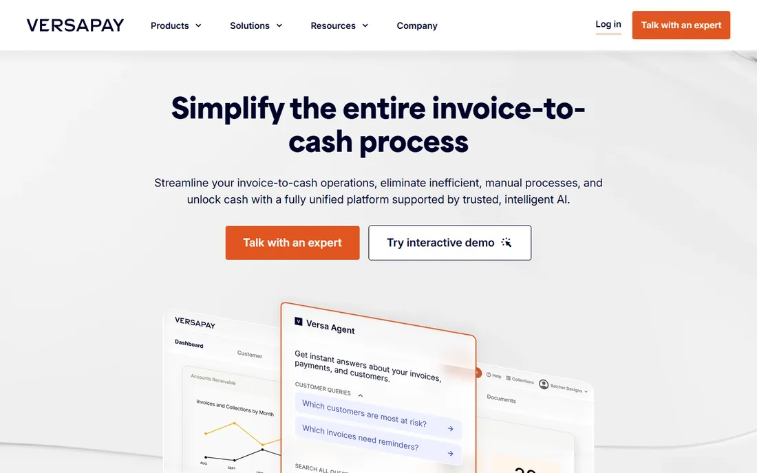 Versapay homepage