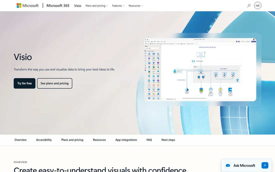 Microsoft Visio homepage