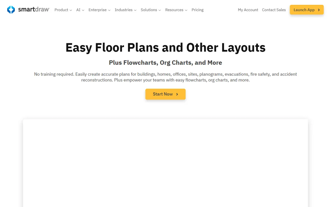 SmartDraw homepage