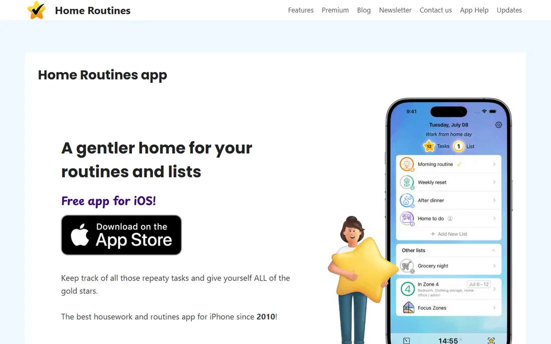 Home Routines homepage