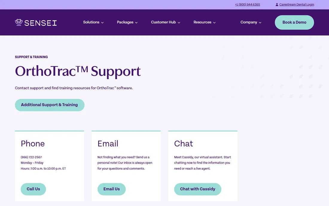 CS OrthoTrac homepage