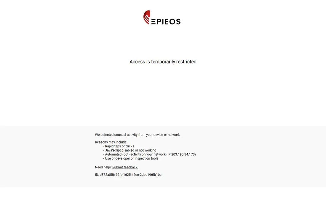 Epieos homepage