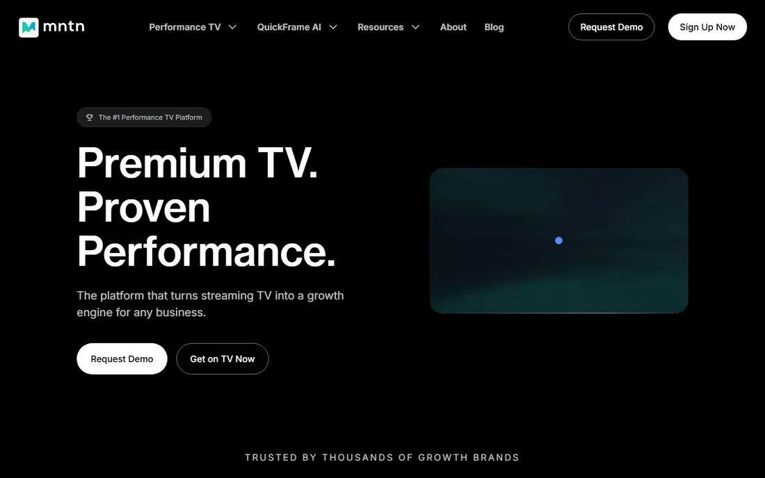 MNTN homepage