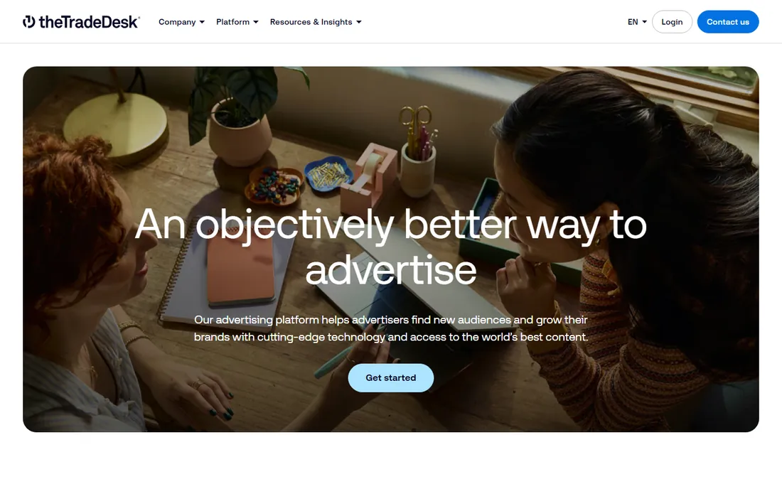 The Trade Desk homepage