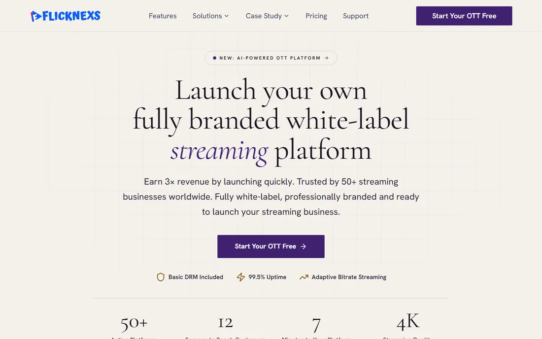 Flicknexs homepage