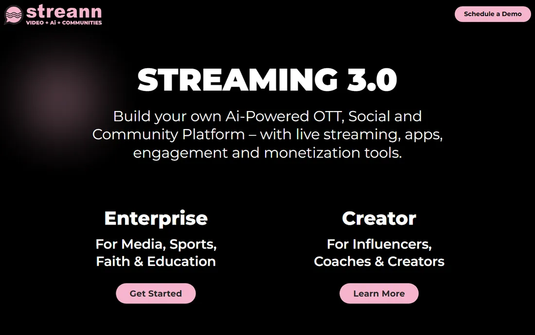 Streann Media homepage