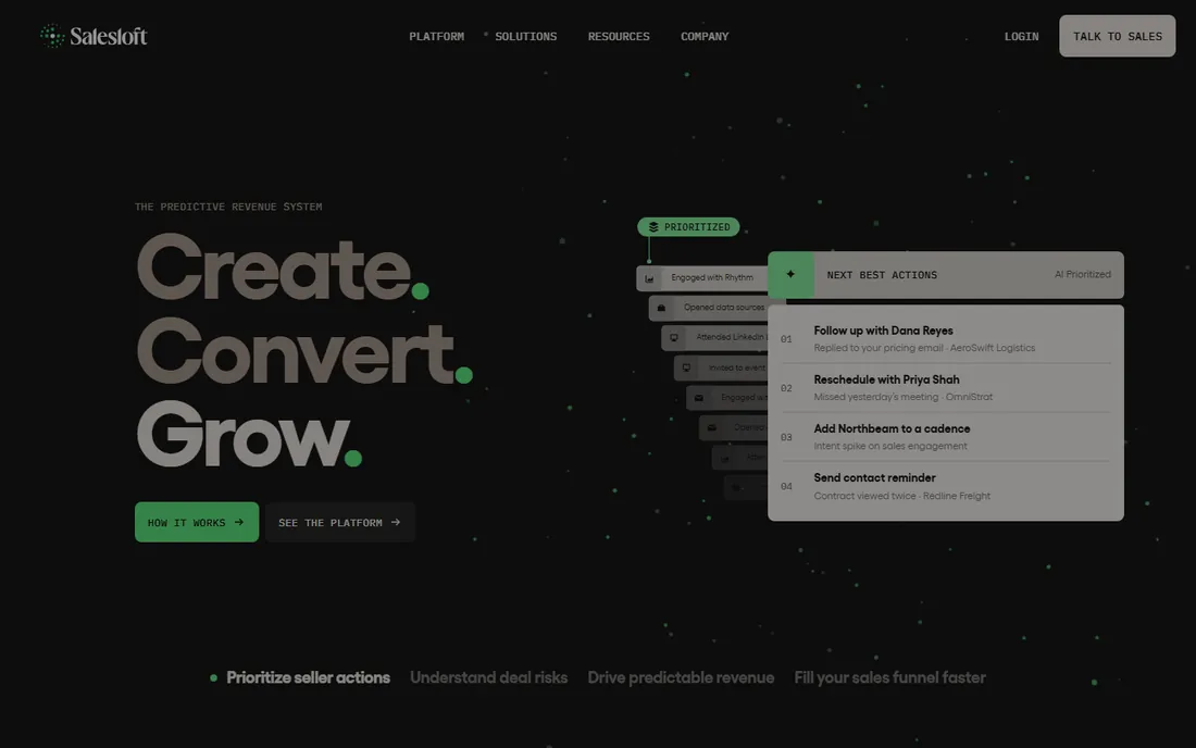 Salesloft homepage