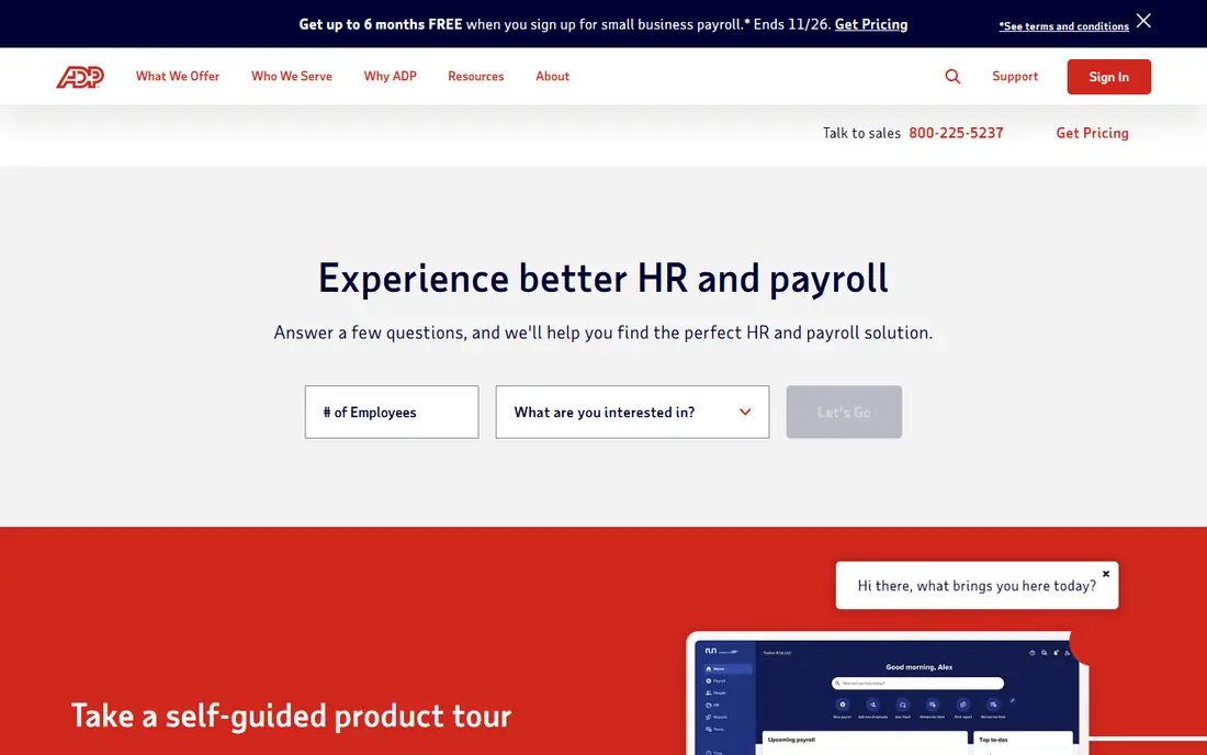 ADP TotalSource homepage