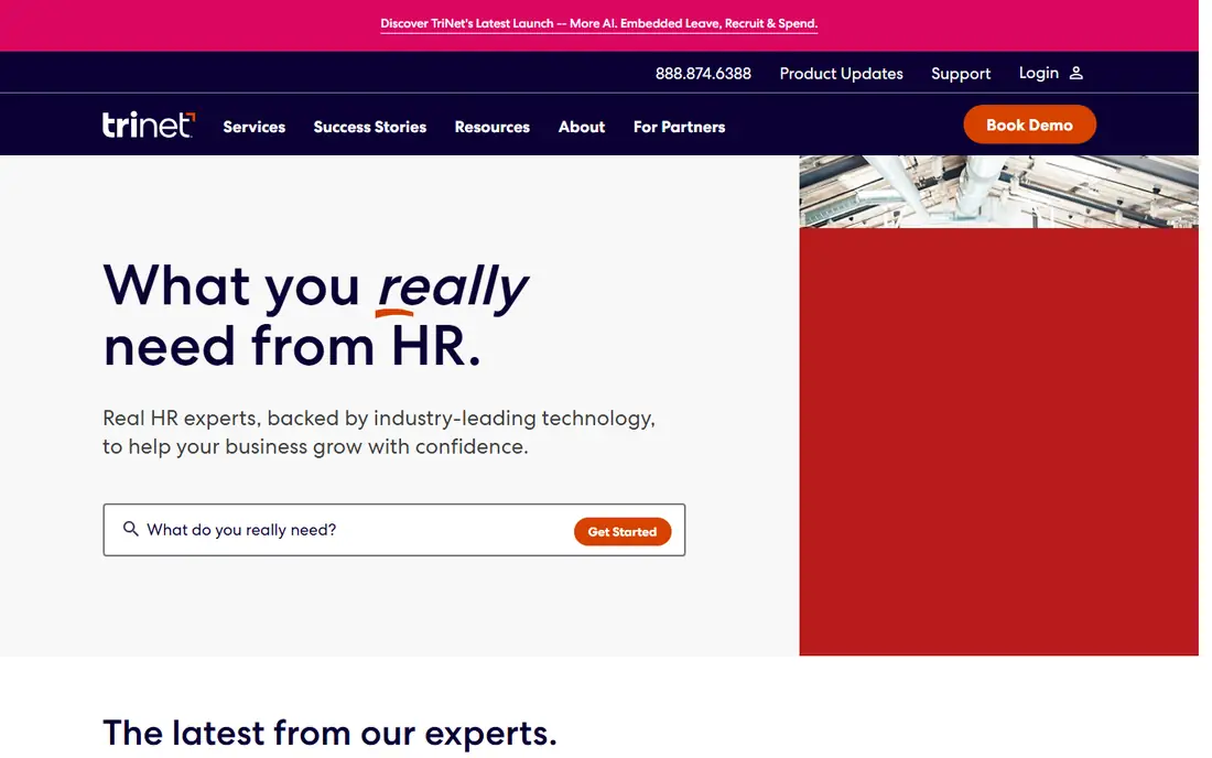 TriNet homepage